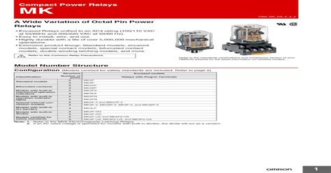 Compact Power Relays MK Datasheet .